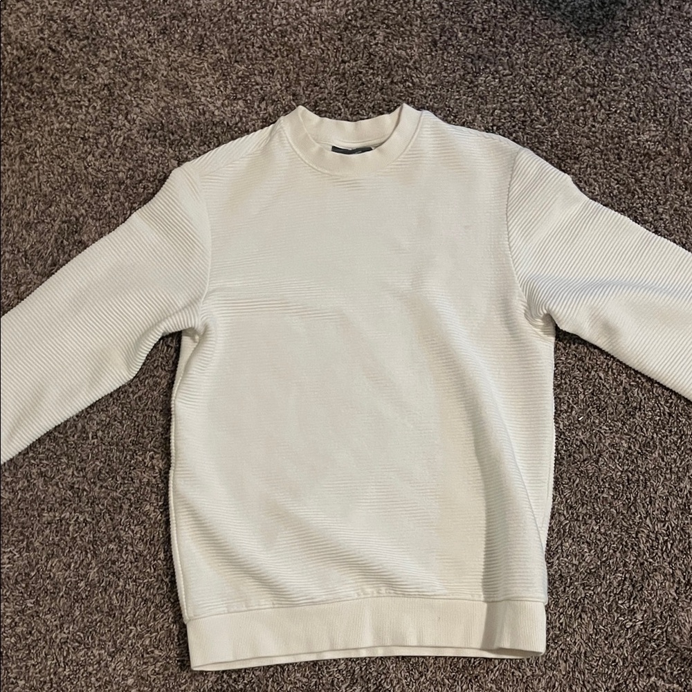 H&M Men's Off-White Crewneck Sweater